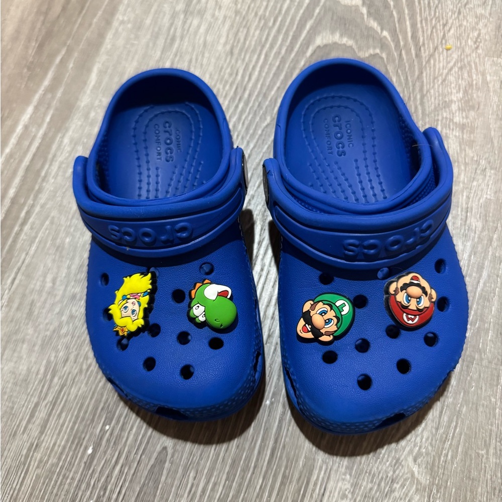 CROCS Blue Sandals with Signature Perforated Design